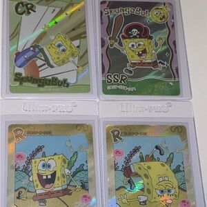 SpongeBob Holographic SBSP-R non-sports cards lot of 12! Brand new!
